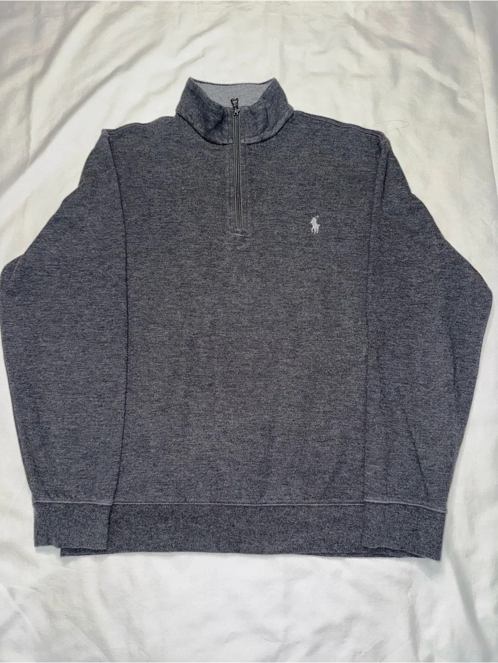 Polo by Ralph Lauren Charcoal Heather Quarter-Zip Sweater